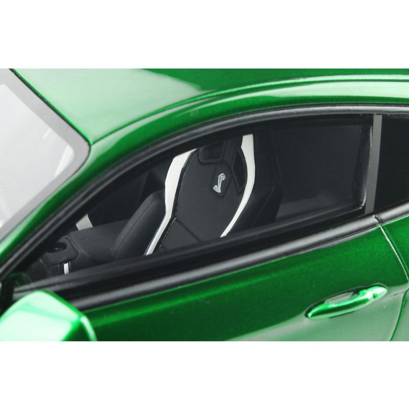 2020 Ford Mustang Shelby GT500 Candy Apple Green Metallic with White Stripes 1/18 Model Car by GT Spirit