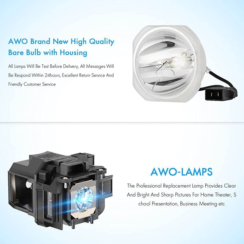 Premium Replacement Lamp Bulb with Housing Fit for EPSON ELPLP78 V13H010L78 EB945955W965S17S18SXW03SXW18W18W22X18X20X24X25