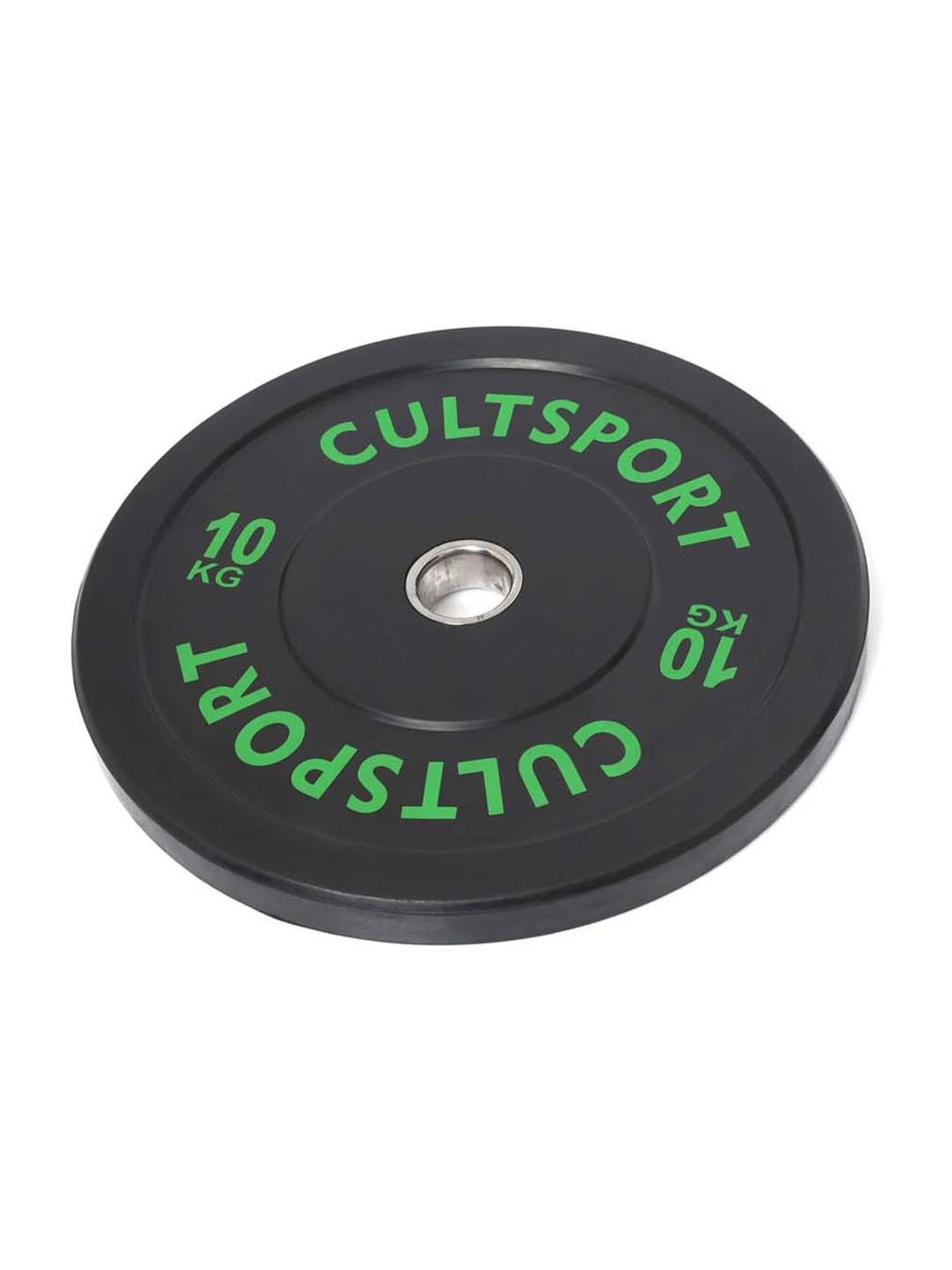 Cultsports Black Cast Iron Bumper Plate with Rubber Coating (10kg x 2)