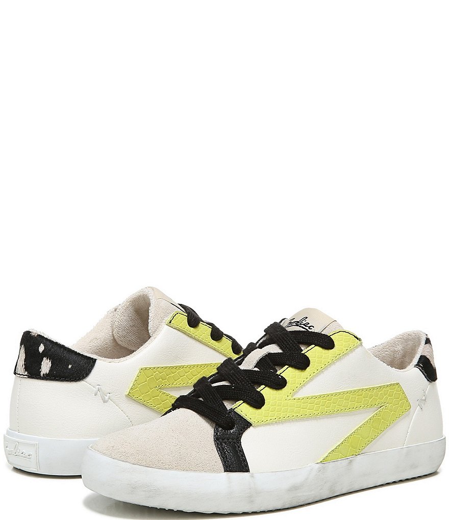 Kendall + Kylie Women's Anthracite Leopard EZORA 2.0 Low Top Lace Up Multi Sneakers