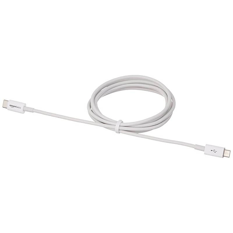 USB TypeC to MicroB 20 Cable 6 Feet 18 Meters White 5Pack