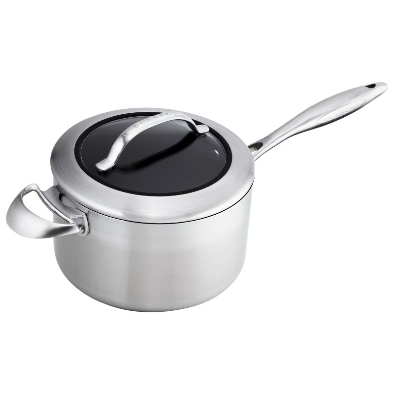 Chantal Induction 21 Ceramic Coated Steel 1 Quart Saucepan with Glass Lid