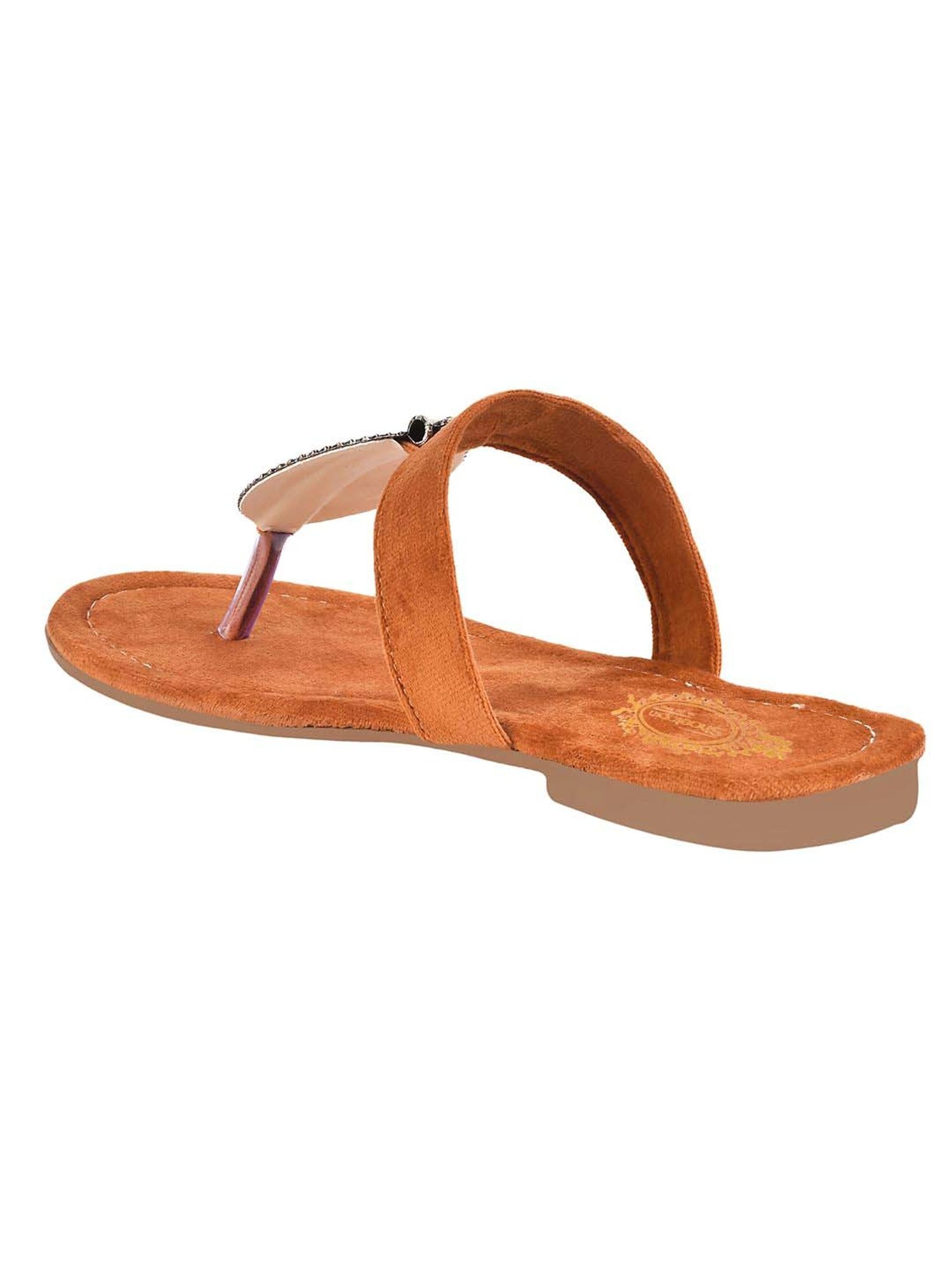 Shoetopia Kids Orange T-Strap Sandals