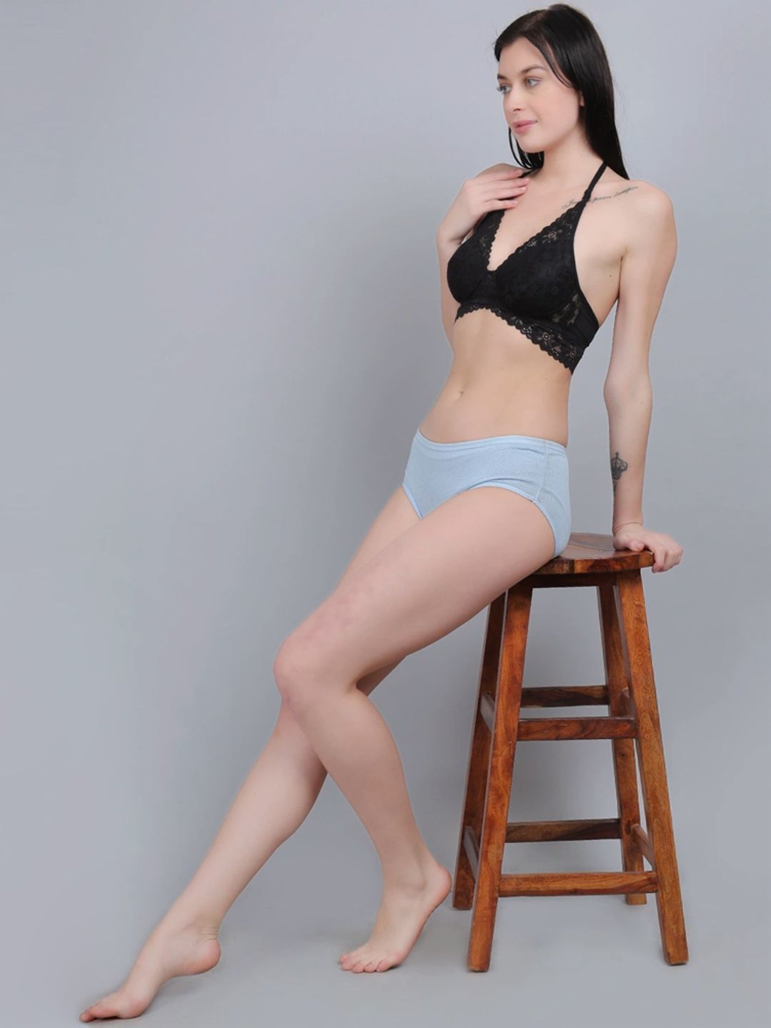 mod & shy Blue Cotton Hipster Panty