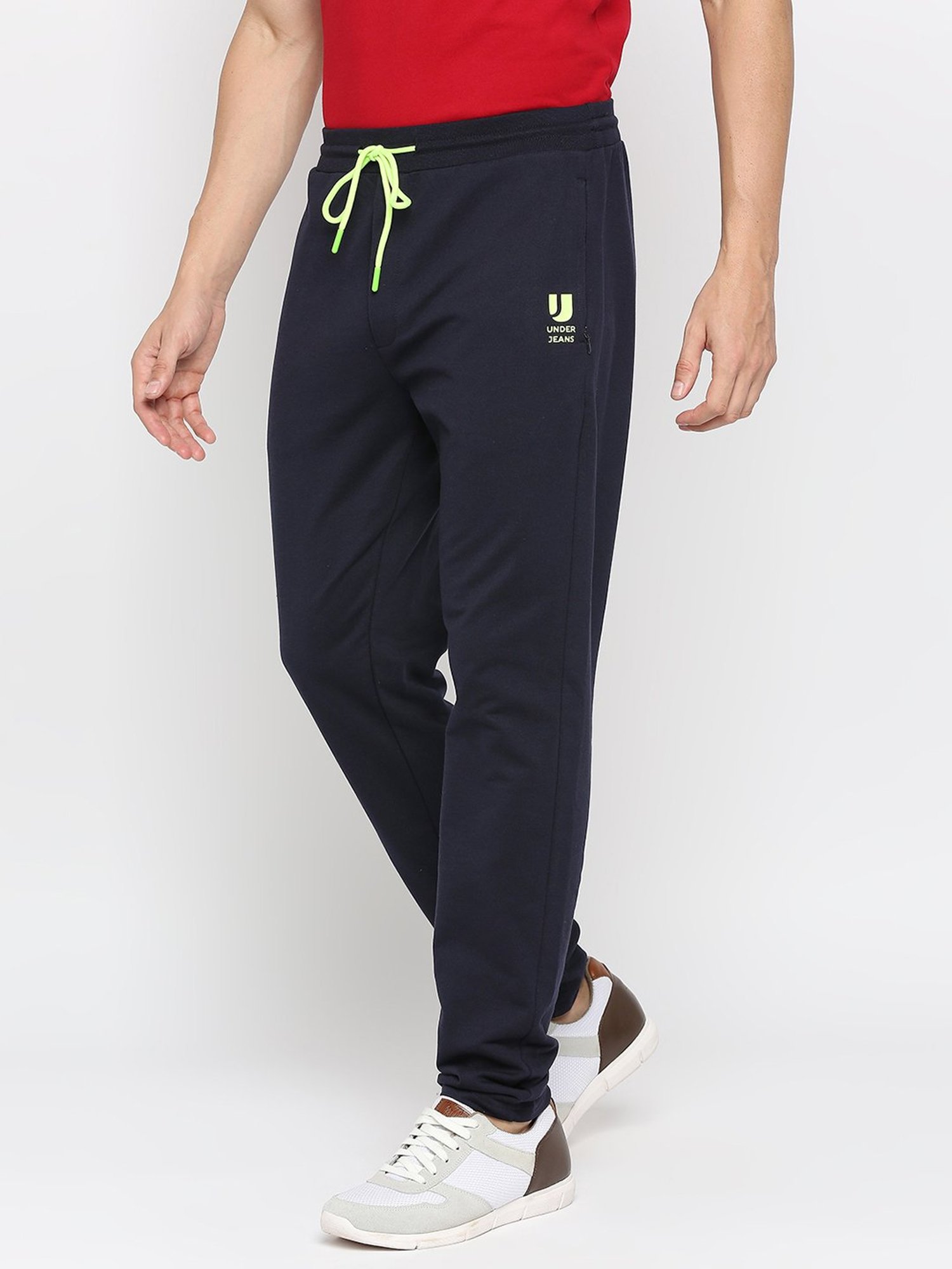 UnderJeans by Spykar Navy Regular Fit Trackpants