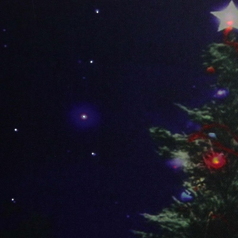 Northlight Fiber Optic and LED Lighted Color Changing Christmas Tree Canvas Wall Art 23.5" x 15.5"