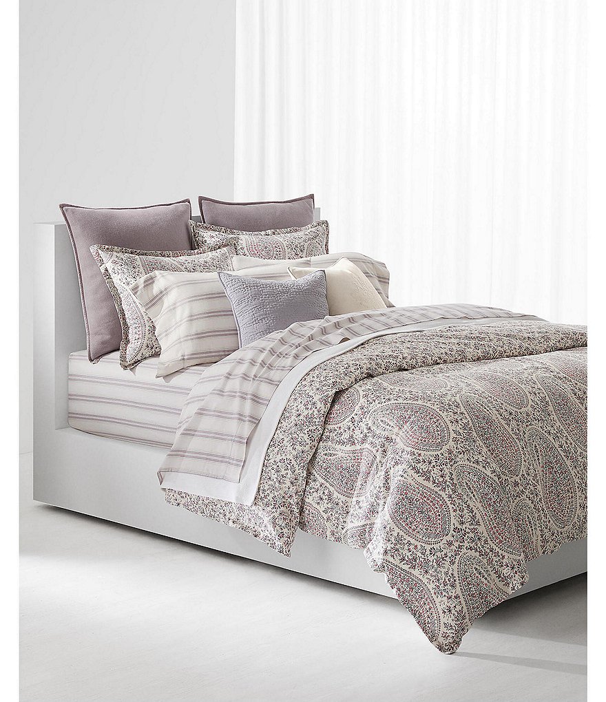 Lauren Ralph Lauren Claudia Velvet Trimmed Cotton & Linen Euro Sham