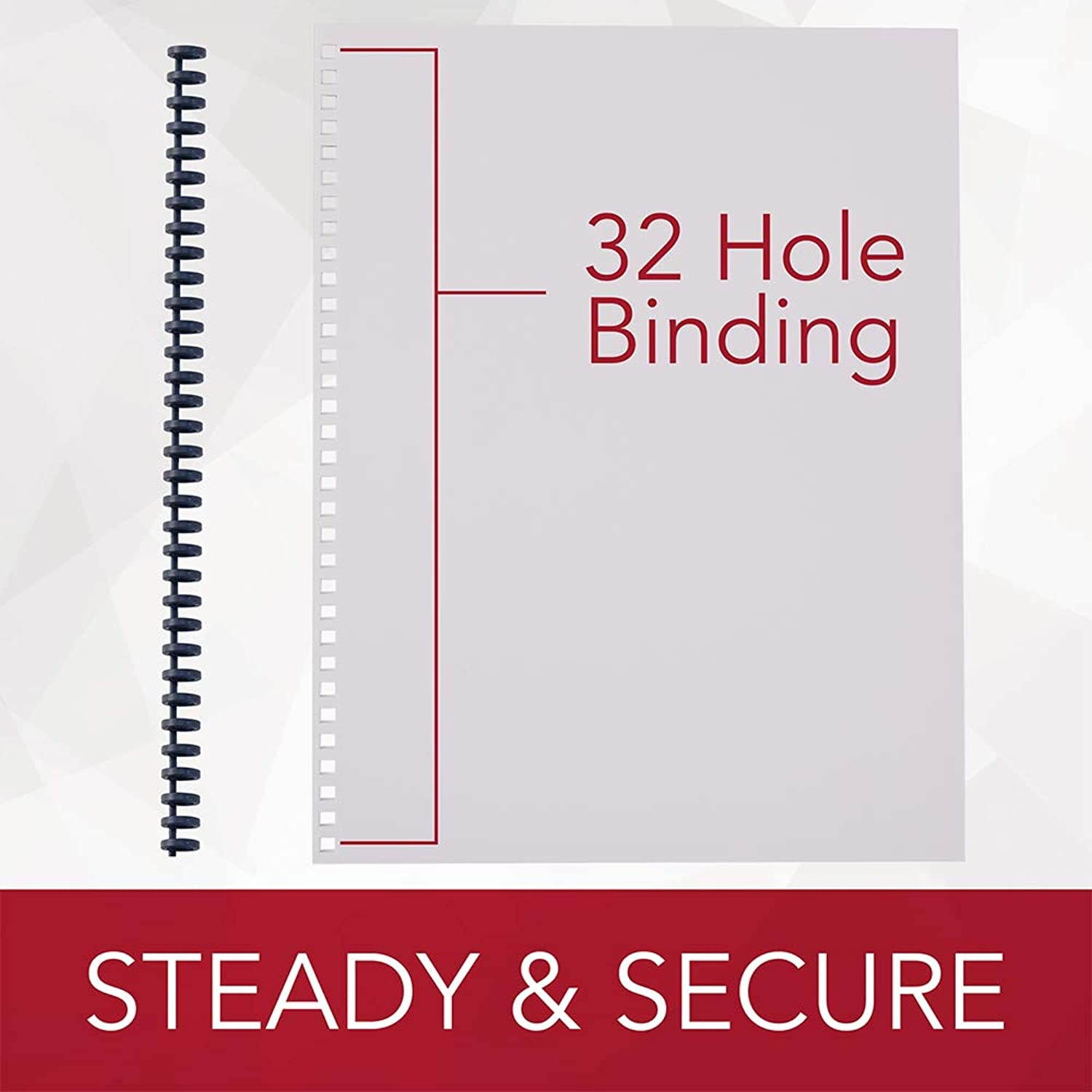 Swingline GBC Binding Spines / Spirals / Coils, 5/16" Diameter, 45 Sheet Capacity, ProClick, Black, 25 Pack (2515662)