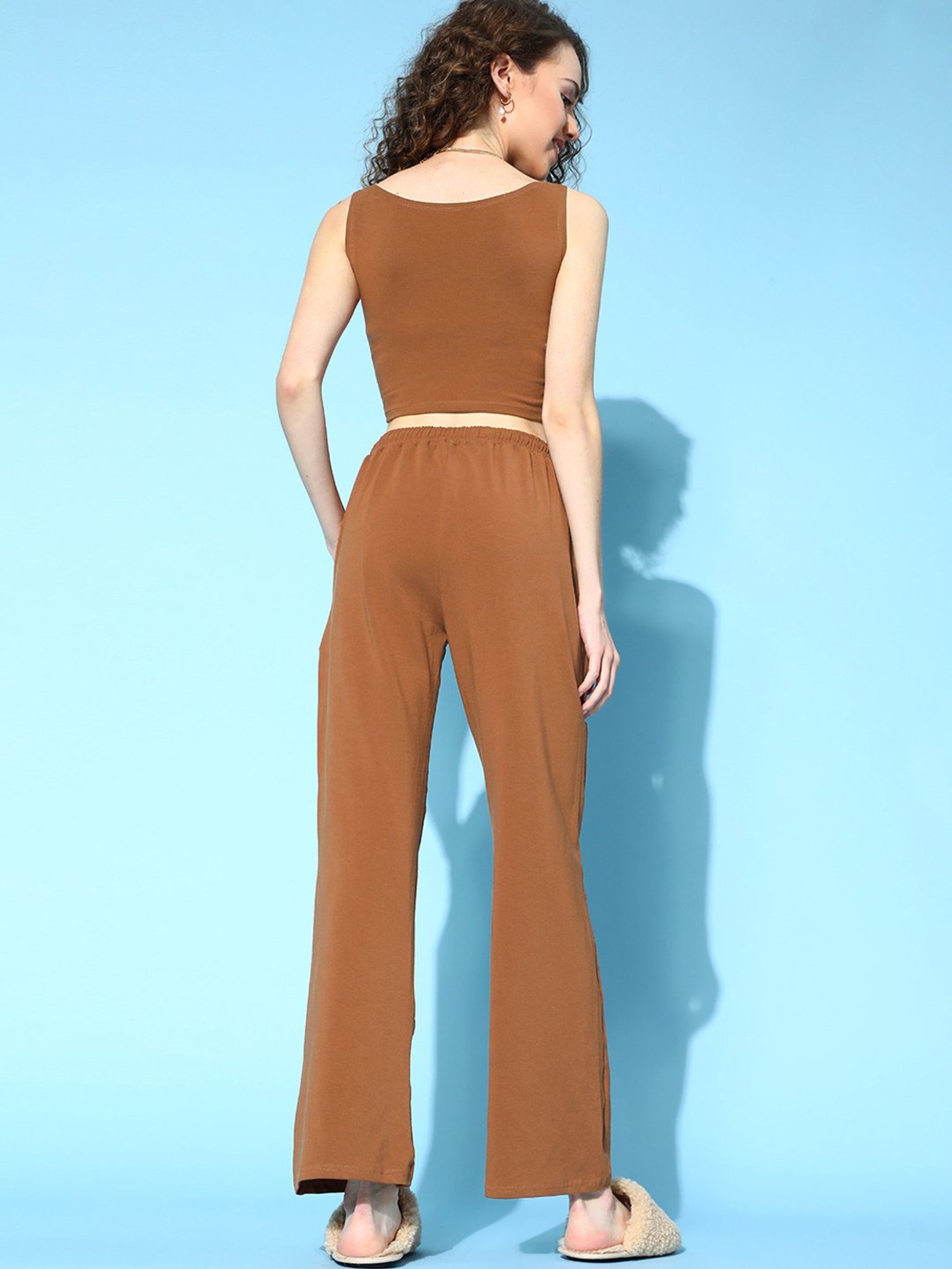 Da Intimo Brown Two Pieces Loungewear Set