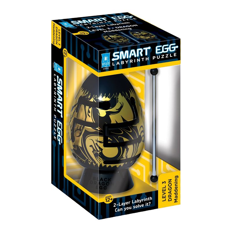 Smart Egg 2-Layer Labyrinth Puzzle - Black Dragon: Maddening Brainteaser