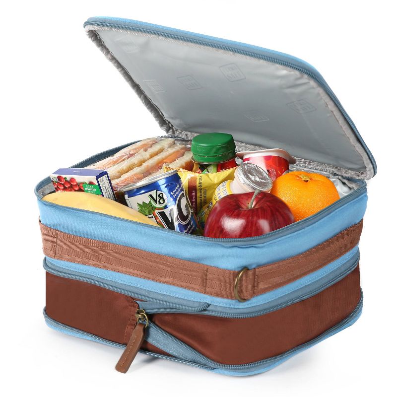 Arctic Zone Canvas Expandable Horizontal Lunch Box - Blue