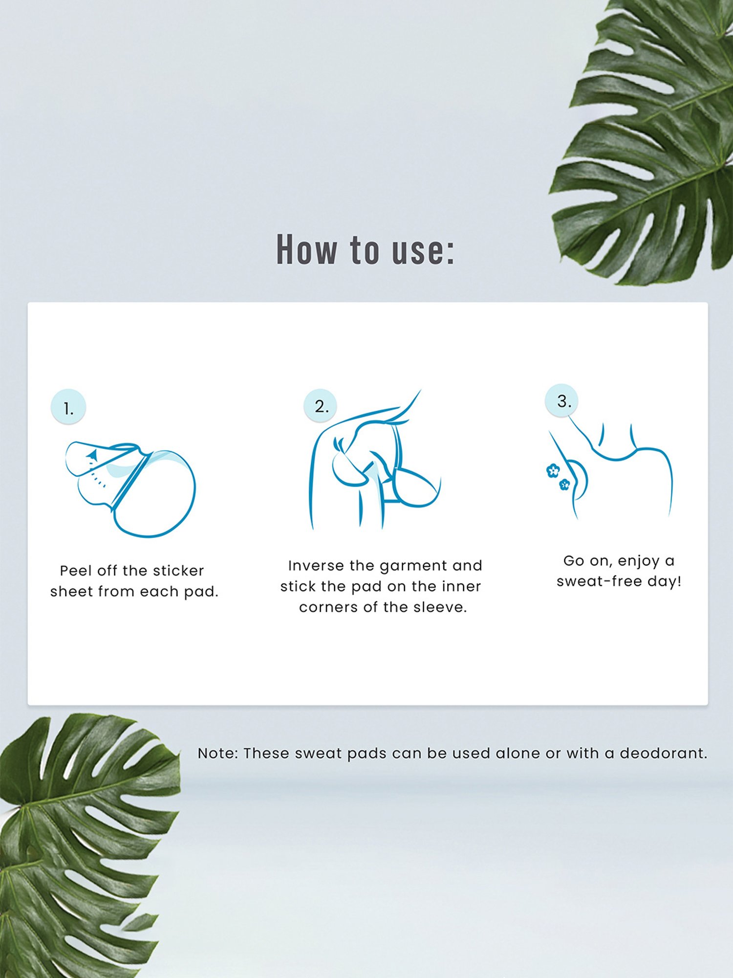 Sirona Anti Stain Underarm Sweat Pads - Pack of 2