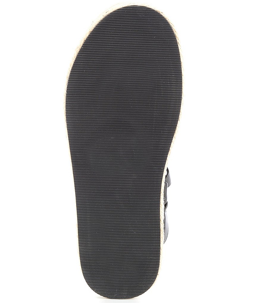 KARL LAGERFELD PARIS Palma Chain Detail Leather Platform Espadrille Sandals