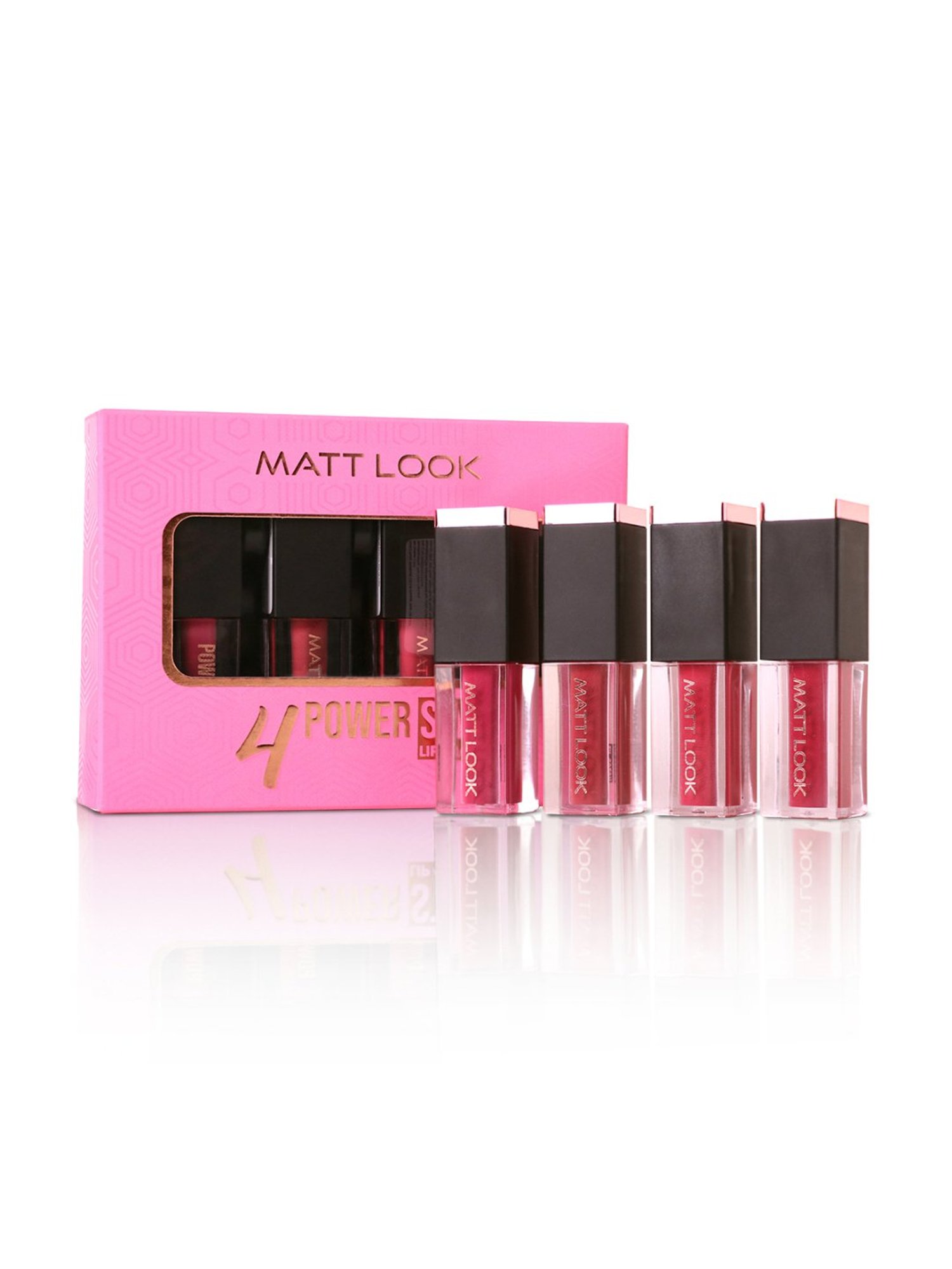 Matt Look Power Stay Lip Color Love Fest - Pack of 4