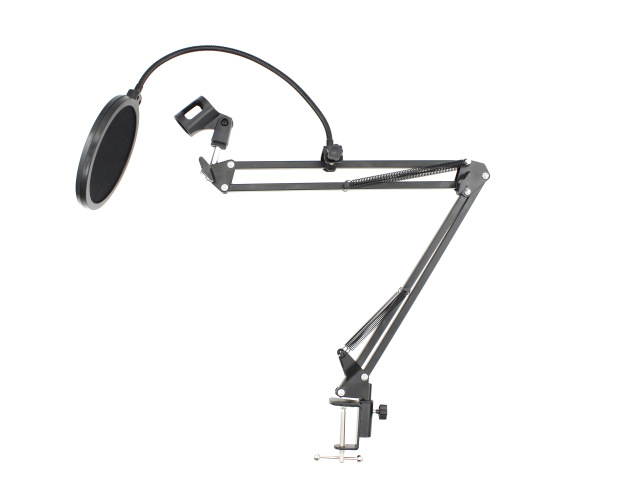 NB-35 Desktop Table Tripod Microphone MIC Stand Holder with Clip Microphone Stand Holder for Mounting on PC Laptop Notebook