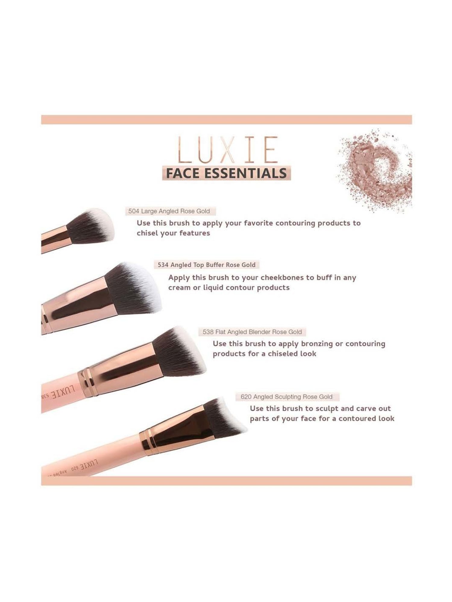 Luxie Rose Gold 504 Large Angled Brush