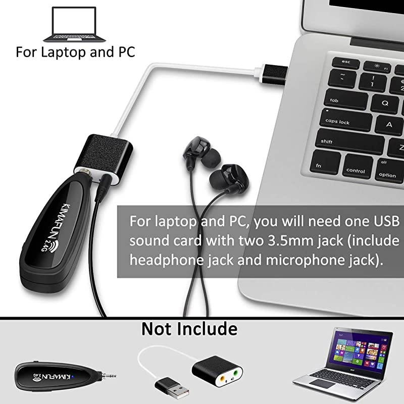 Wireless Microphone System  24G Wireless Headset and Lavalier Lapel Microphones For iPhone Android Phone Laptop and Speaker designed for Teaching Recording Vlog Broadcast G1023
