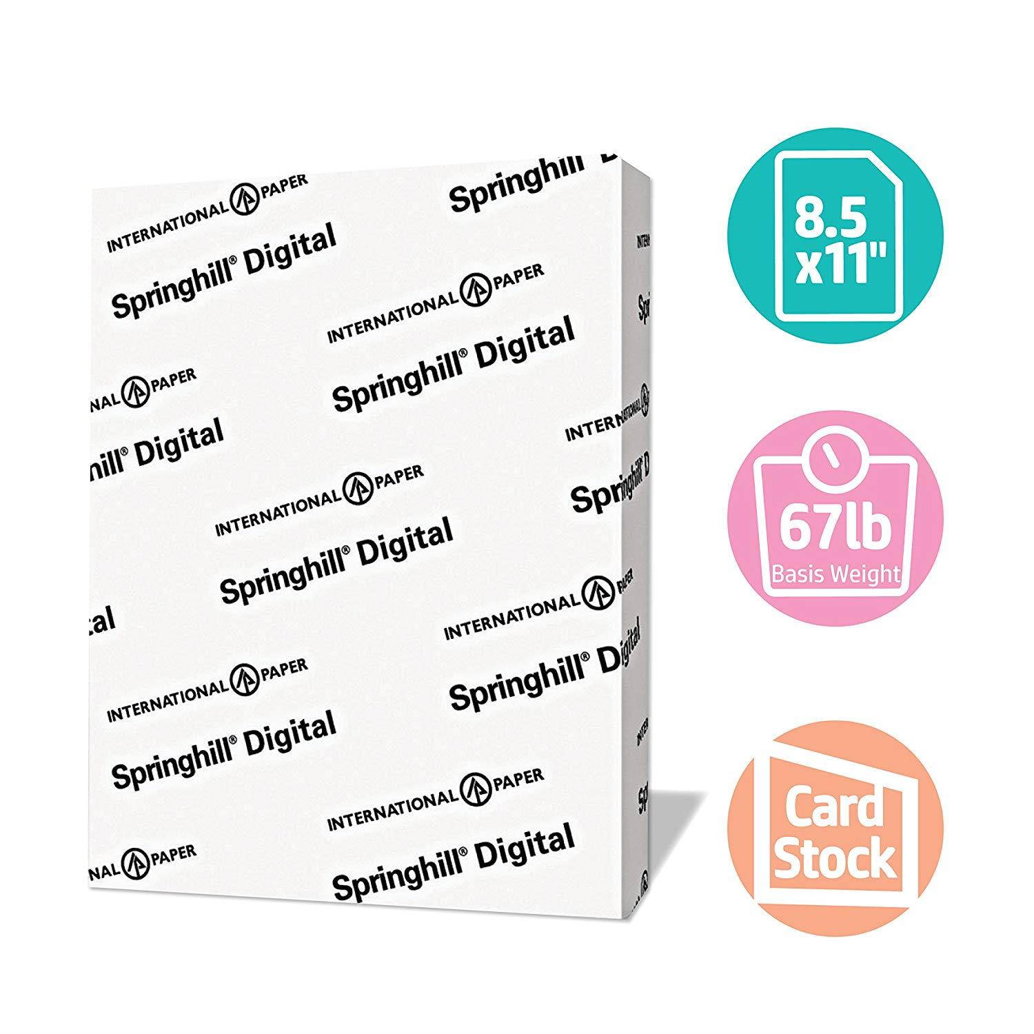 Springhill Colored Paper, Cardstock Paper, Orchid Paper, 67lb, 147gsm, 8.5 x 11, 1 Reams / 250 Sheets - Vellum Card Stock, Thick Paper (057000R)