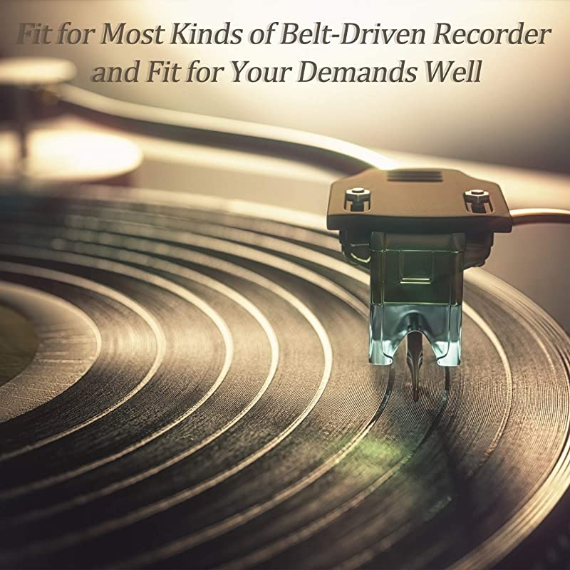 Pieces Turntable Belt Different Specifications Machine Recorder Rubber Belt for Repair Replacement Maintenance Most Kinds of Belt-Driven Turntables, 5 Sizes