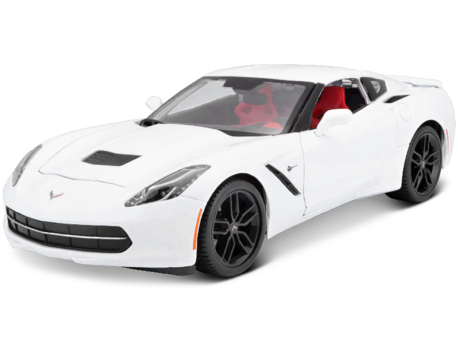 2019 Chevrolet Corvette Z06 Sebring Orange with Black Hood "Sports Cars" Series 1/64 Diecast Model Car by Auto World