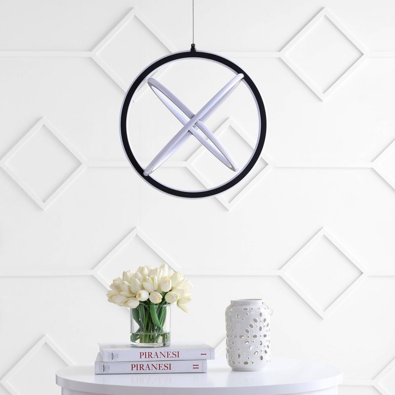 16.5" Adjustable Orbit Pendant (Includes Energy Efficient Light Bulb) Black - JONATHAN Y