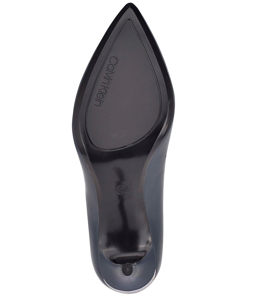Calvin Klein Gayle Leather Pointed Toe Pumps