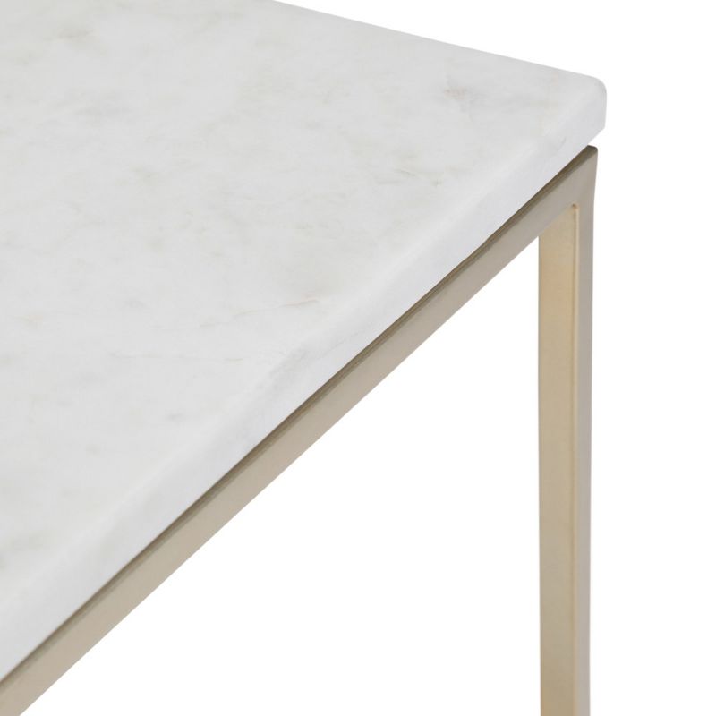 18" Holmes Accent Table White/Gold - WyndenHall