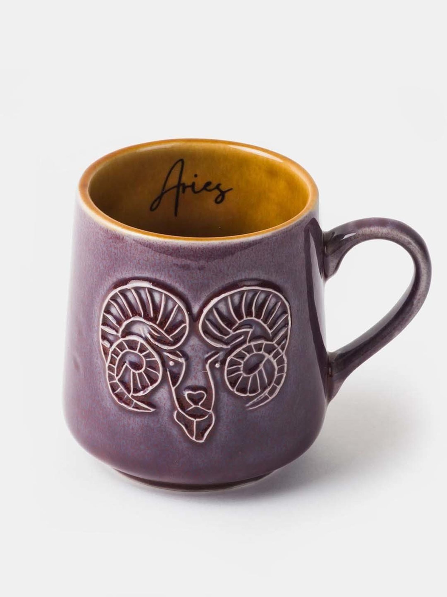 Fabindia Rashi Purple Ceramic Aries Coffee Mug (330 ML)