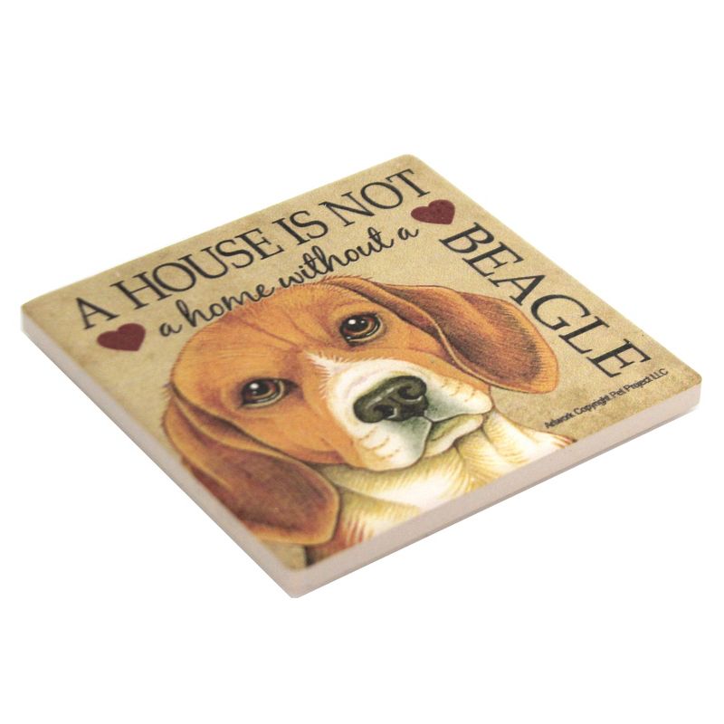 Animal 4.0" Beagle - House Stone Coaster Easel Sjt Enterprises  -  Coasters