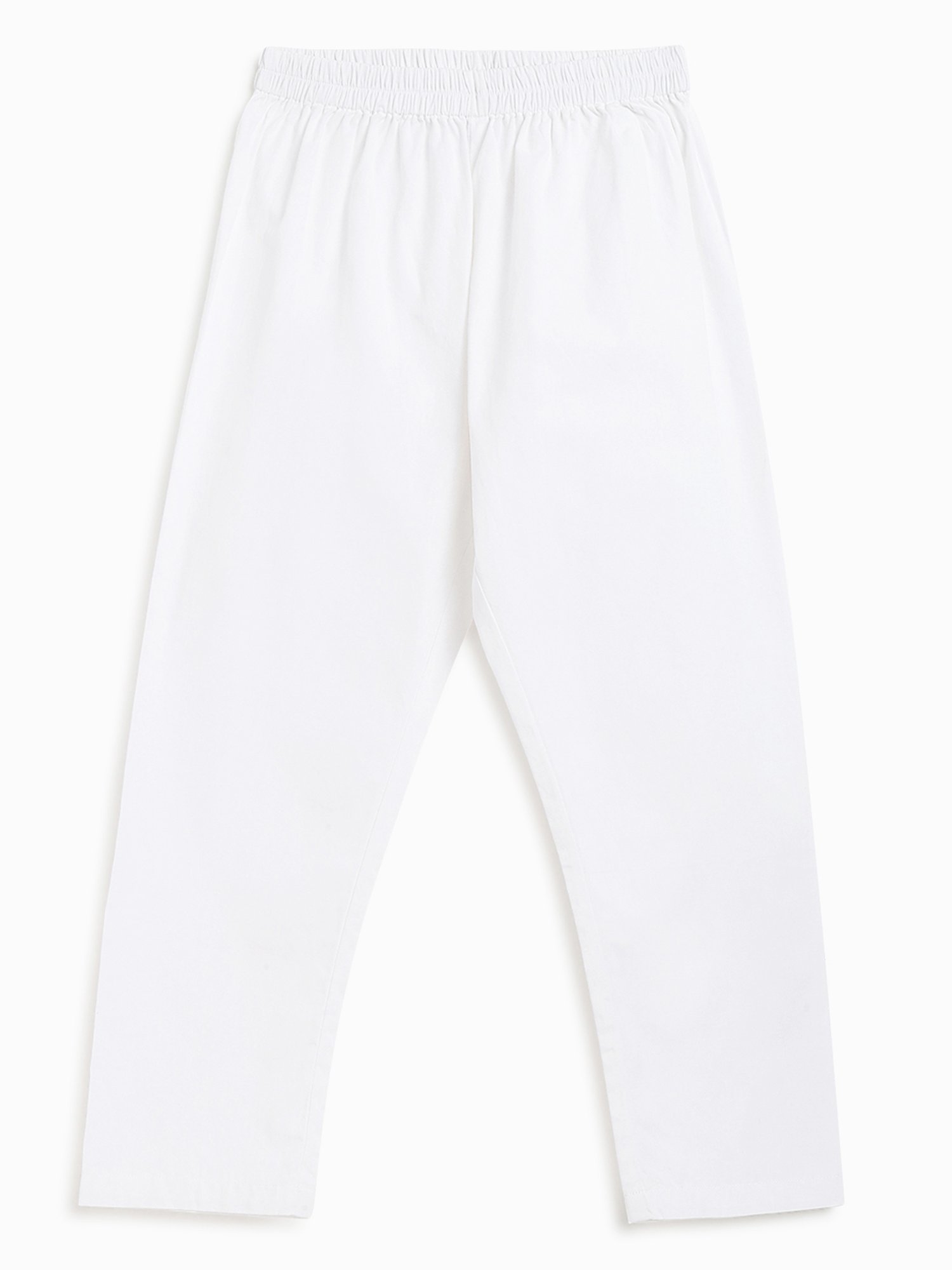 Campana Kids Yellow & White Printed Full Sleeves Kurta with Pants