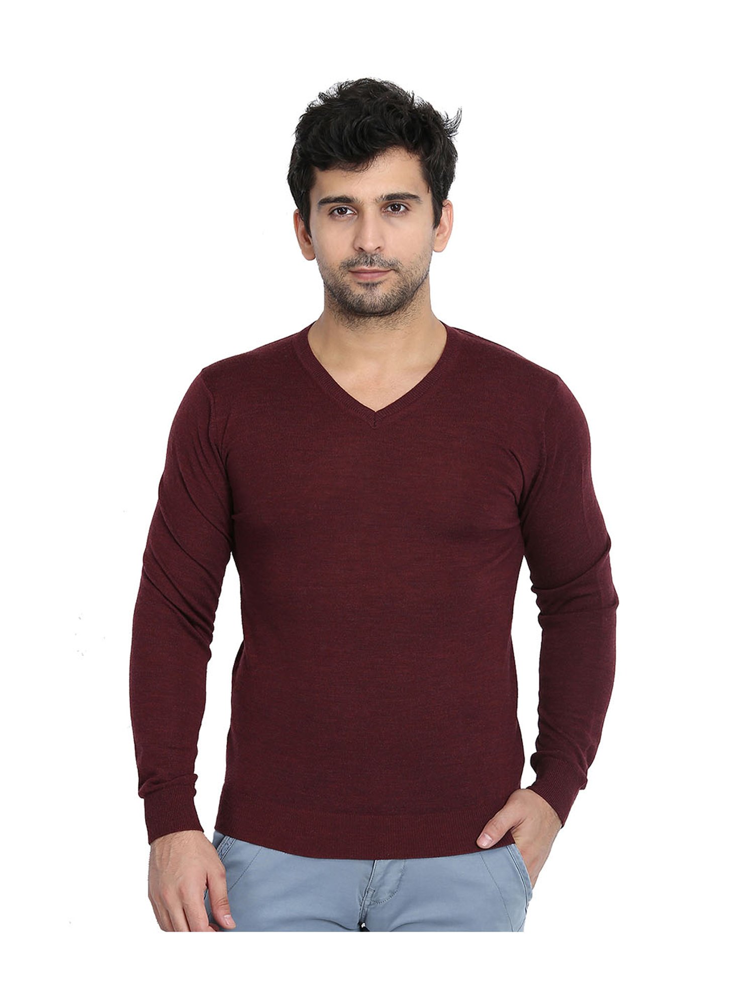 Lindbergh Bordeaux Slim Fit Sweater