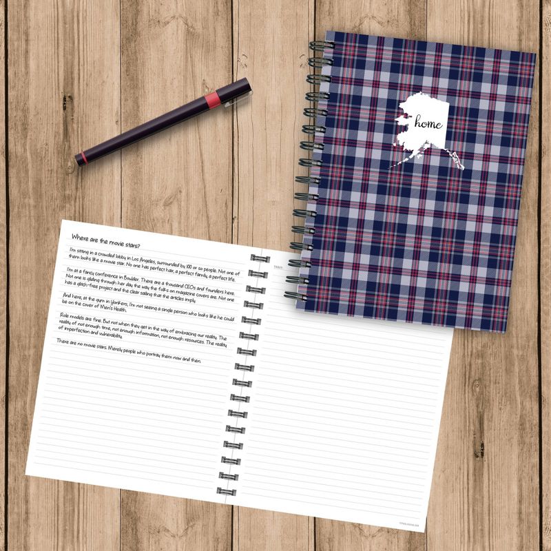 Journal 7.25" x 9.25" Alaska Home - Plaid