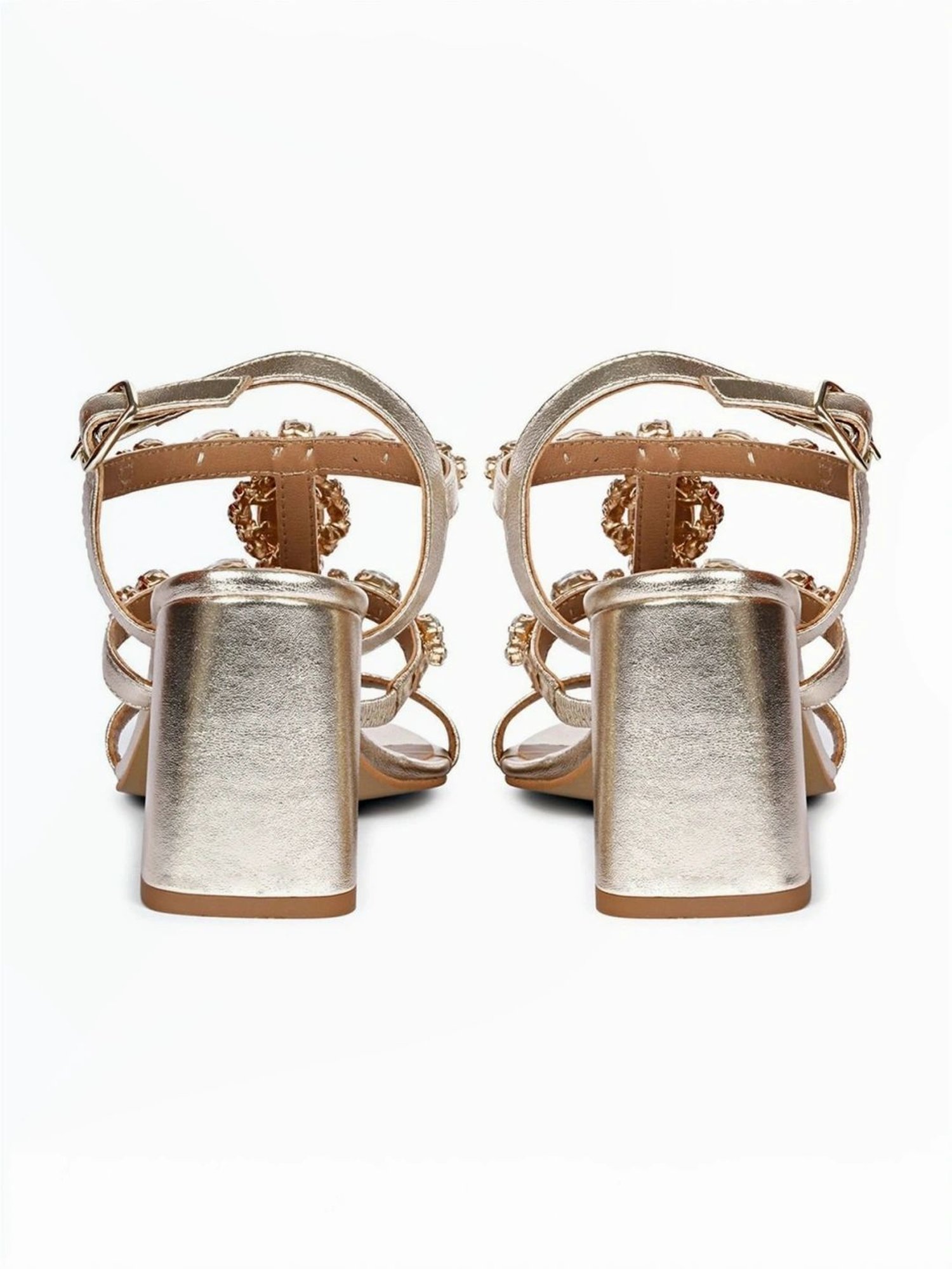 Saint G Women's Adorned Platin Ankle Strap Sandals