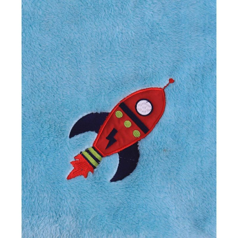 Bacati - Airspace Aqua Embroidered Blanket