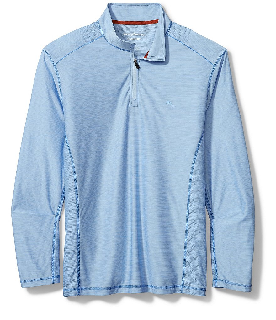 Cutter & Buck Big & Tall Traverse Stripe Performance Stretch Half-Zip Pullover