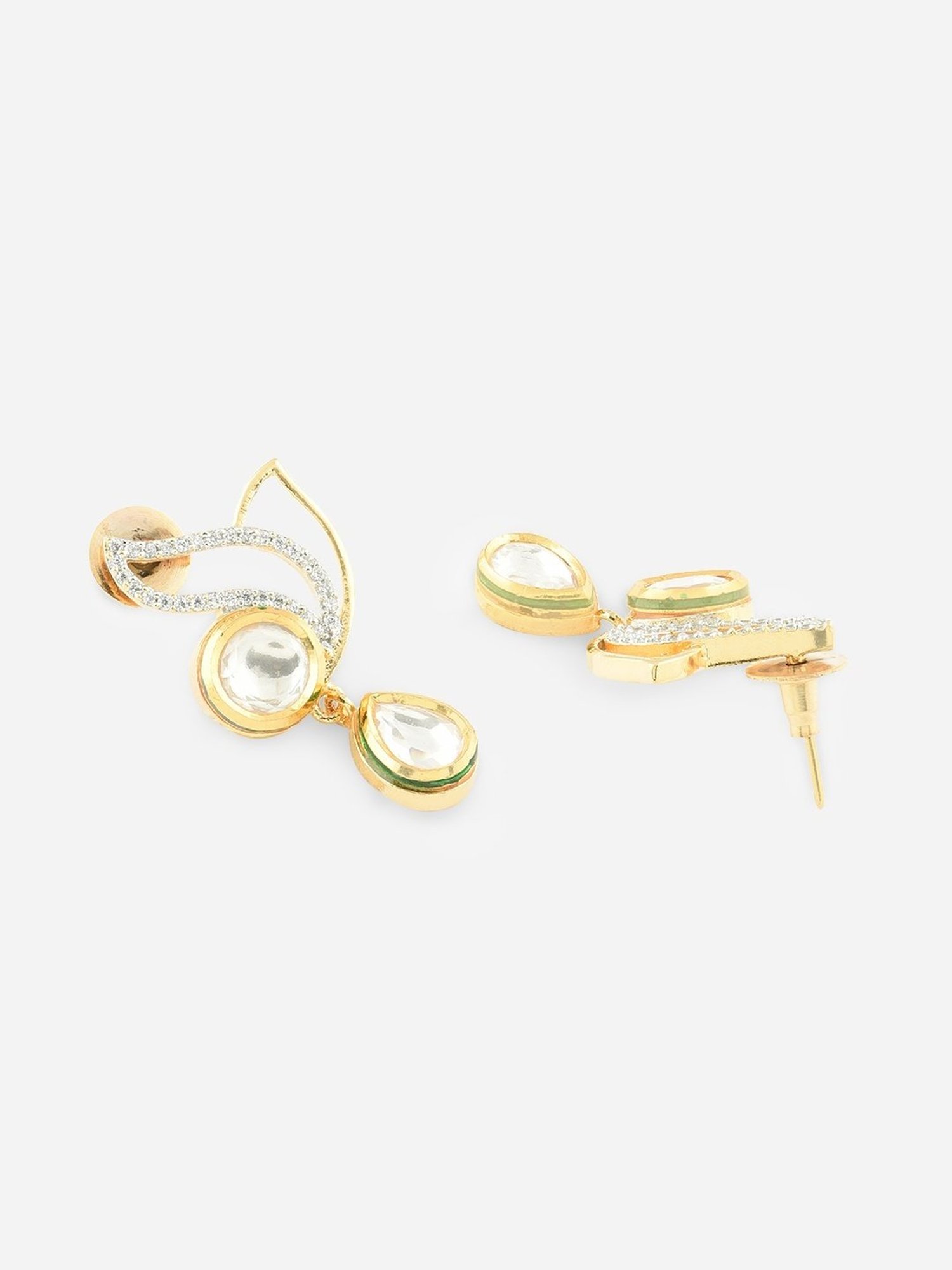 Fida Luxurious Gold-Plated Floral American Diamond Mangalsutra Set for Women