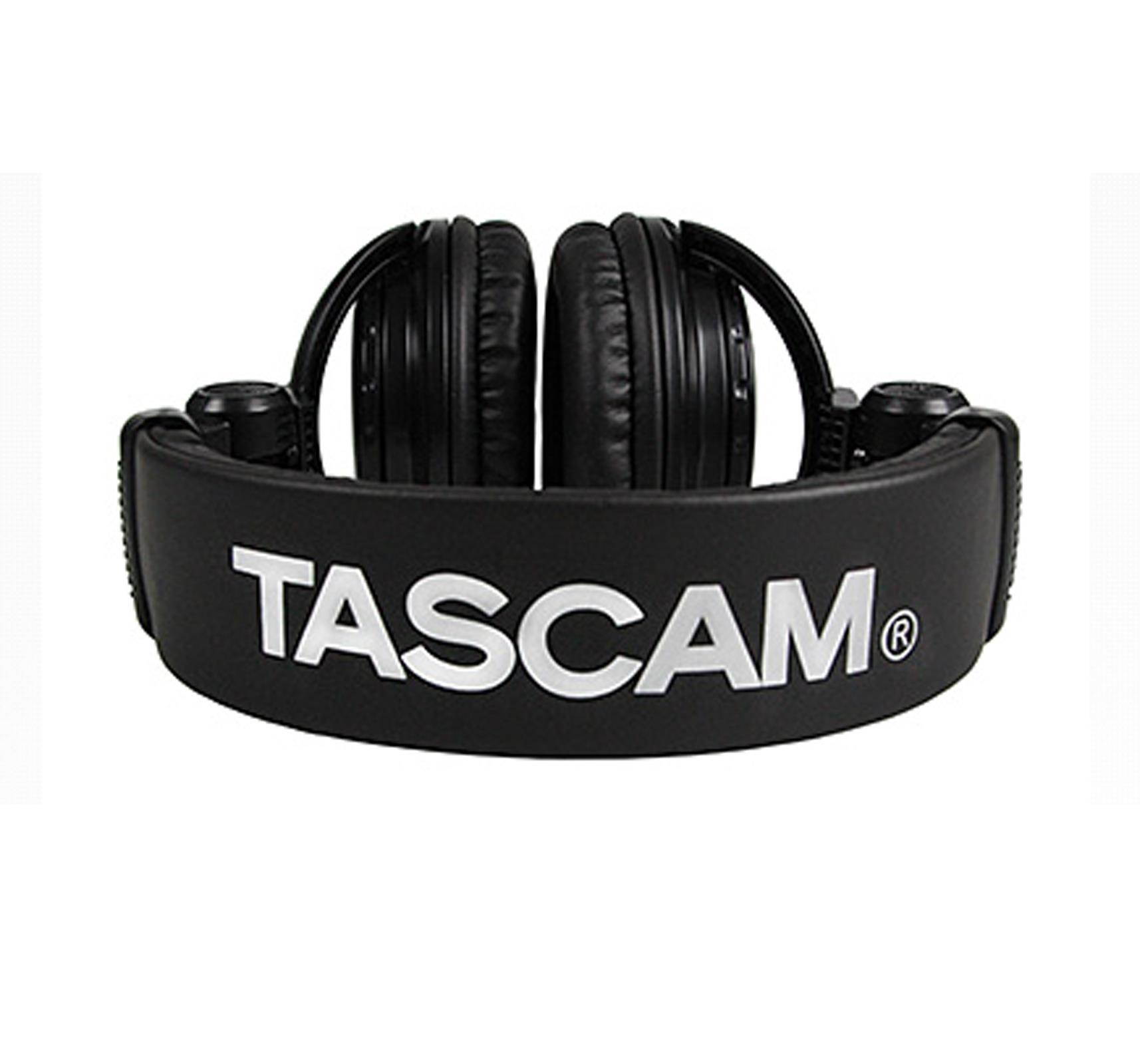 TASCAM TH-02B Foldable Recording Mixing Home Studio Headphones - Black (2 Pair)