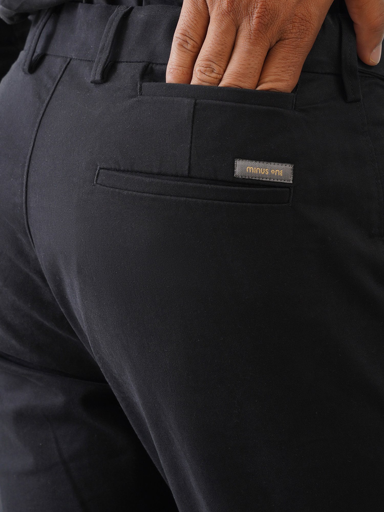 MinusOne Black Slim Fit Chinos