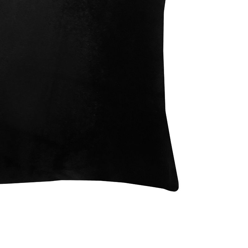 20"x20" Oversize Printed Faux Fur Square Throw Pillow Black/Gold - Edie@Home