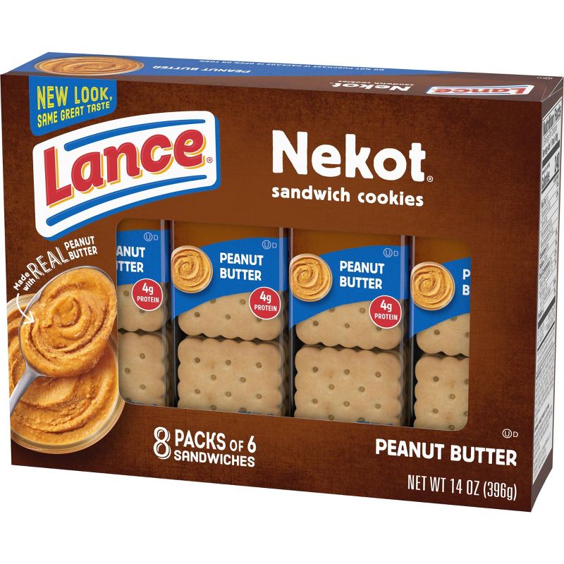 Lance Nekot Peanut Butter On-The-Go Sandwich Cookies - 8ct