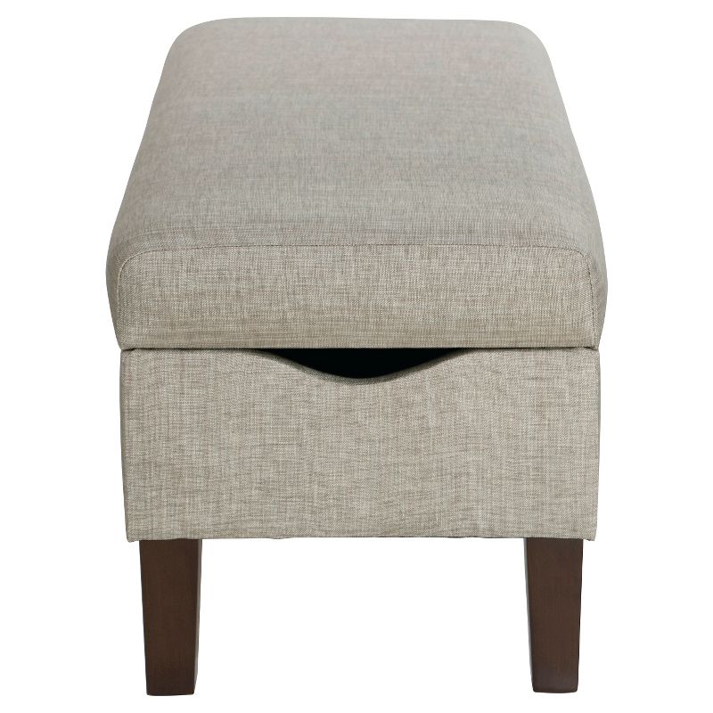 Skyline Bedroom Metallic Upholstered Storage Bench - Skyline Furniture