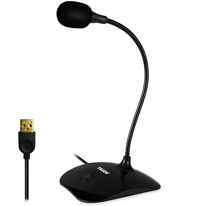 Microphone for Computer PlugampPlay Recording Microphone with Mute Button Compatible with PC Laptop Mac ps4 Ideal for YouTubeSkypeGamingPodcast15m 5ft