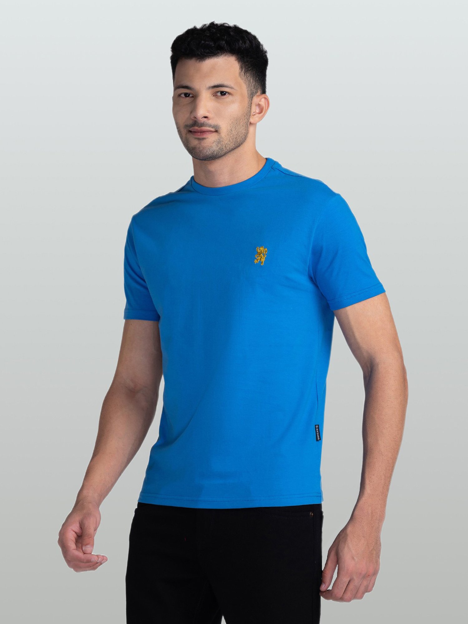Giordano Blue Slim Fit Crew T-Shirt