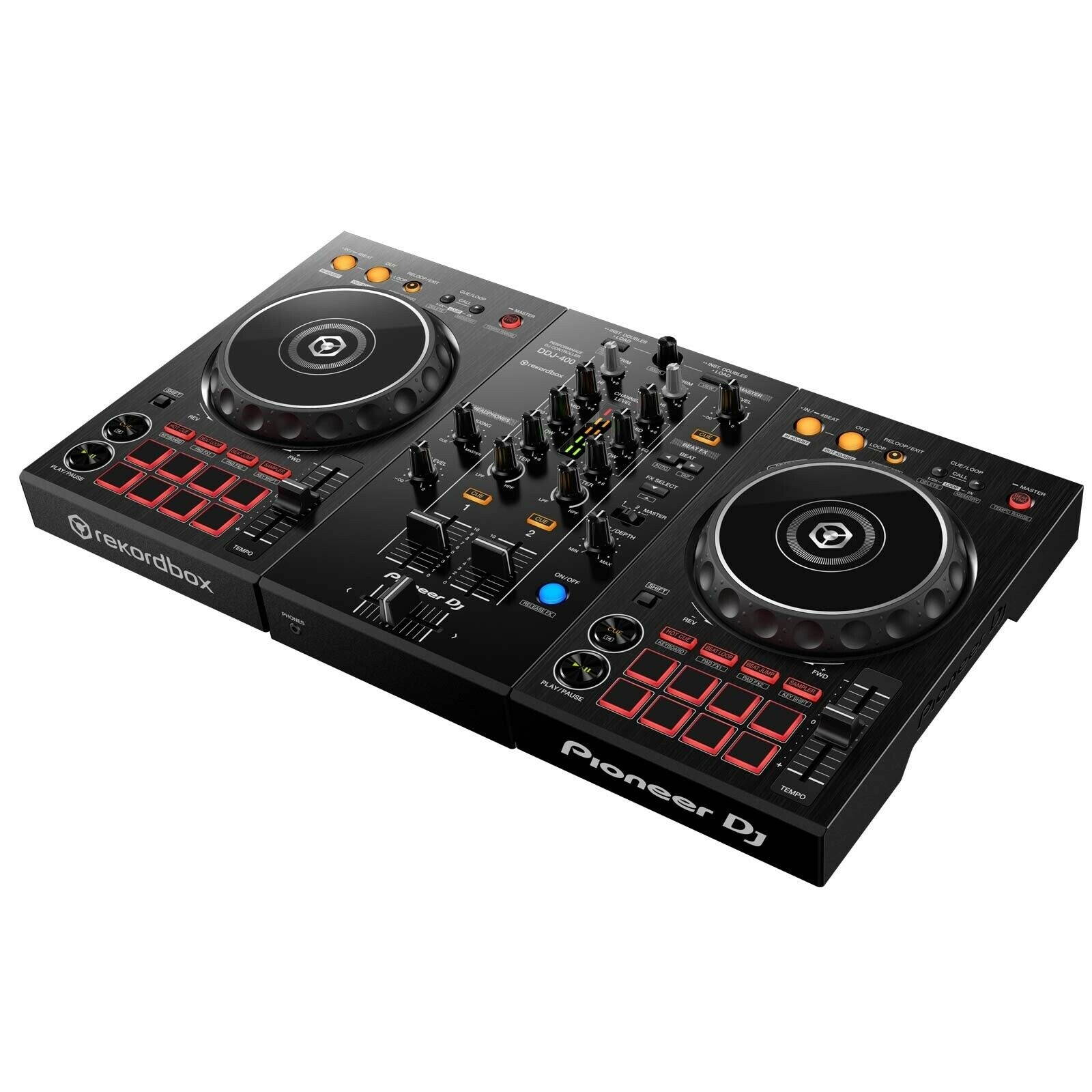 Pioneer DDJ-400 Rekordbox DJ Controller+Monitors + Headphones DJ Starter Package