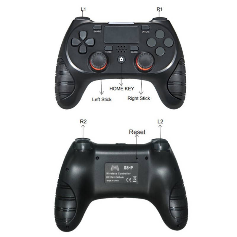 For PS4 Wireless Bluetooth Gamepad For PS4 Wireless Controller With Dual Motor Vibration 6-axis Gyroscope