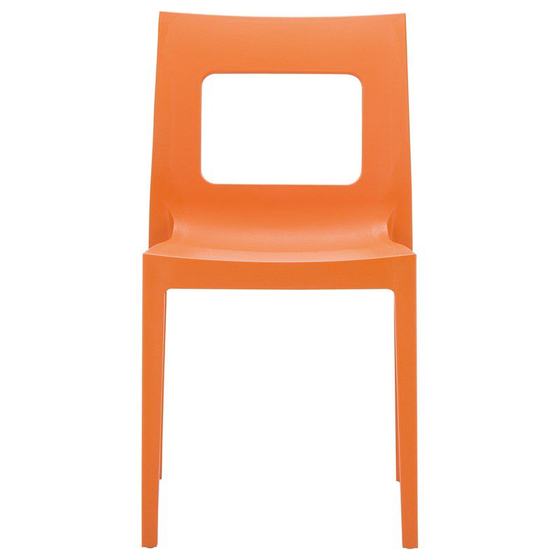 Lucca Patio Dining Chair in Orange - Set of 2 - Compamia