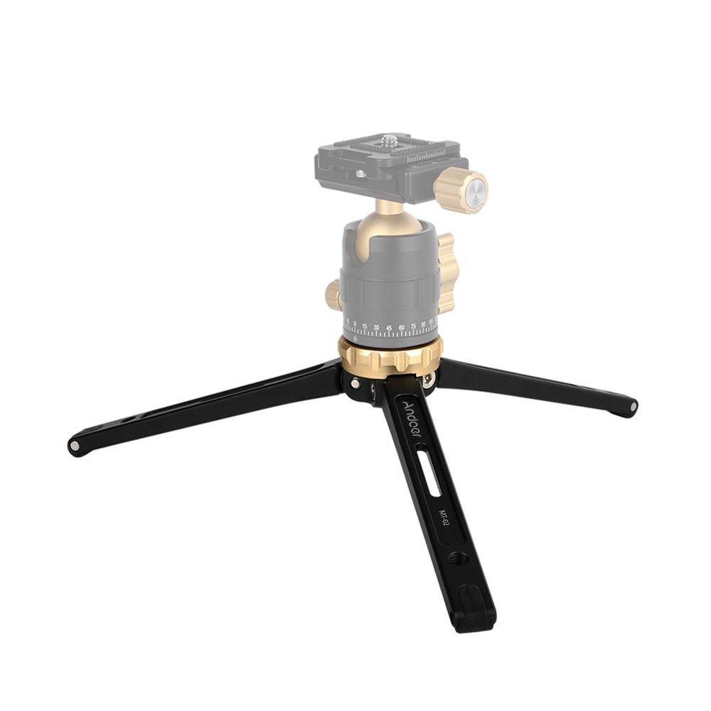 Andoer MT-02 Mini Desktop Tripod Aluminum Alloy 1/4" Screw Max. Load 15kg/ 33lbs for DSLR Digital Video Camera DV