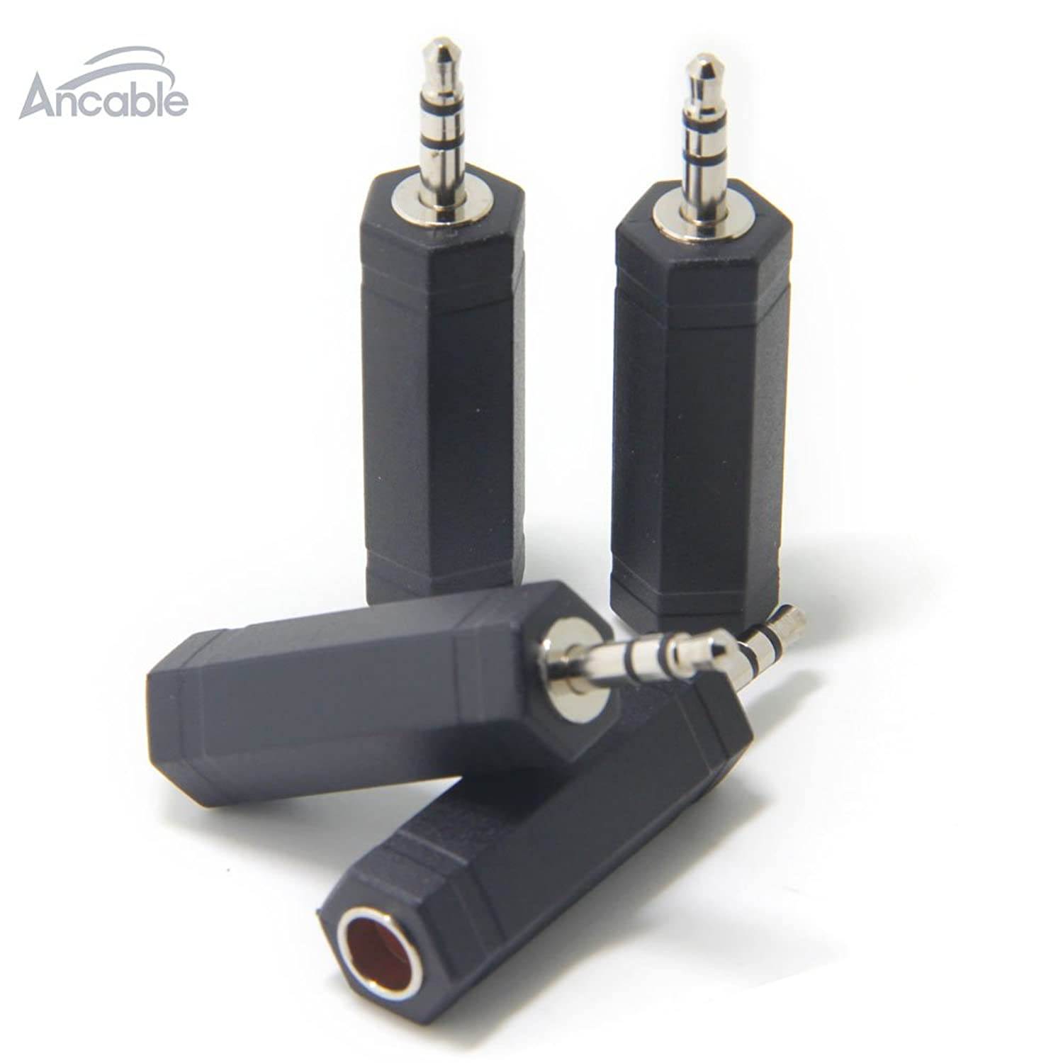 Ancable 10-Pack 1/4 inch 6.35mm TRS Female to 1/8 inch Mini 3.5 mm Male TRS Adaptor