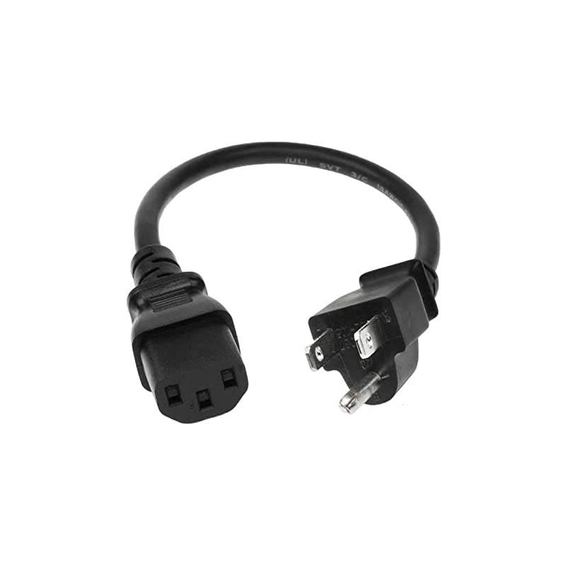 1ft 18AWG IEC320 C13 to NEMA 515P Universal Power Cord 18AWG HeavyDuty 10A 125V Black