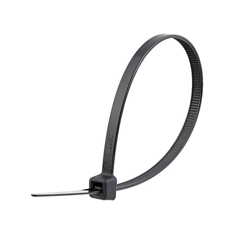 Inch Black Standard Nylon Cable Tie 100 Pack